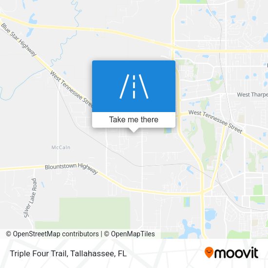 Triple Four Trail map