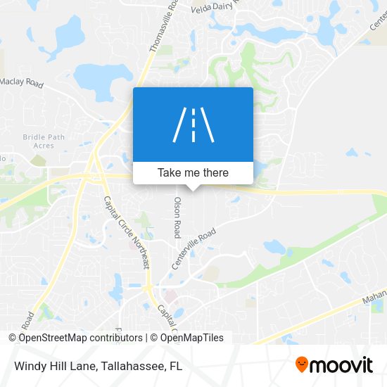 Windy Hill Lane map