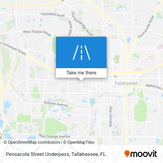 Pensacola Street Underpass map