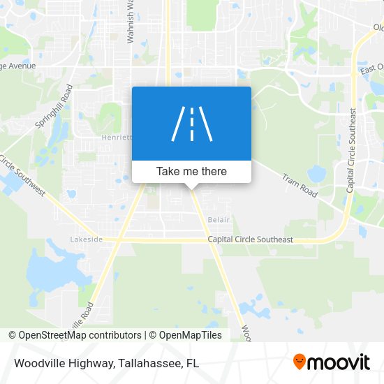Woodville Highway map