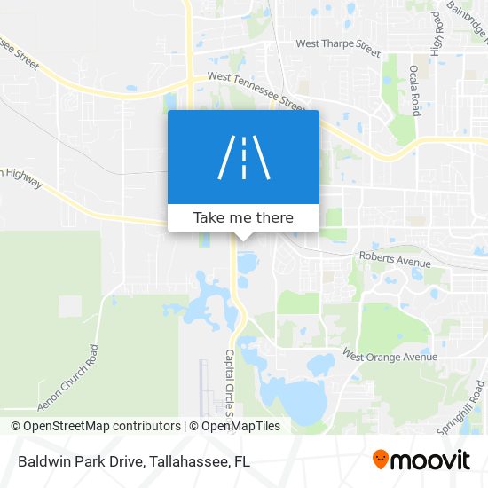 Baldwin Park Drive map