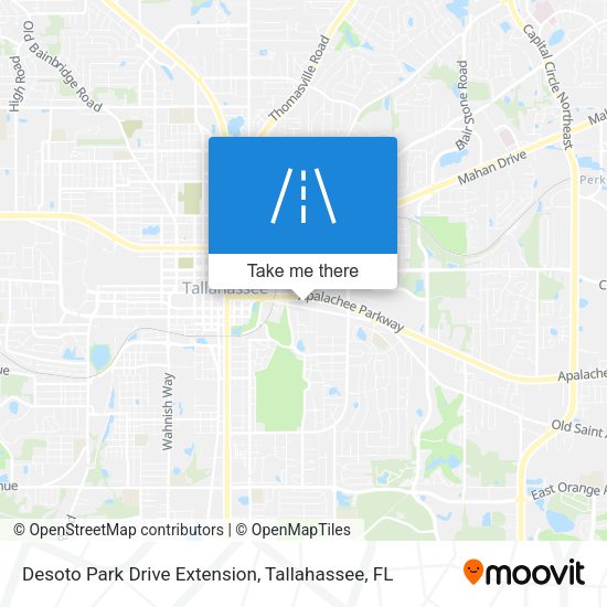 Desoto Park Drive Extension map