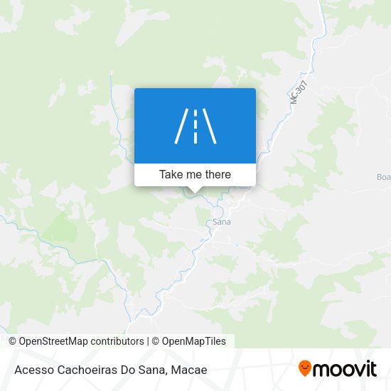 Acesso Cachoeiras Do Sana map