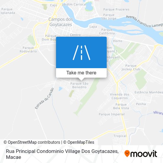 Rua Principal Condominio Village Dos Goytacazes map