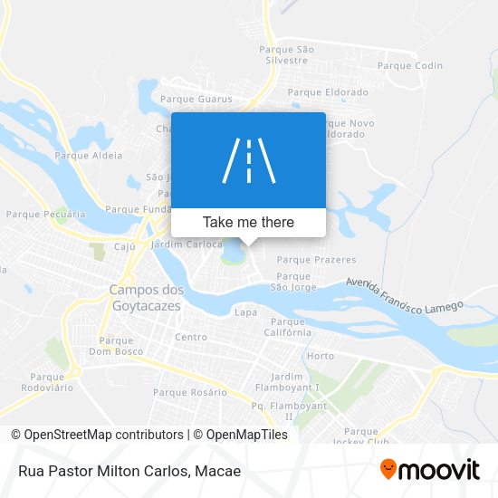 Rua Pastor Milton Carlos map