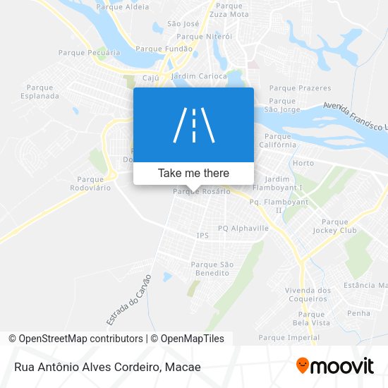 Rua Antônio Alves Cordeiro map