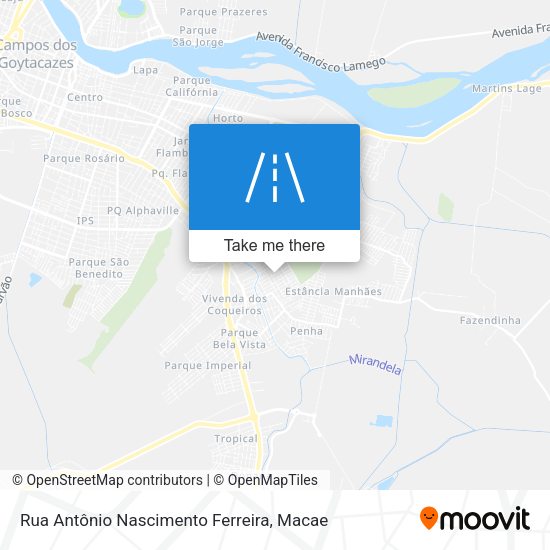 Rua Antônio Nascimento Ferreira map