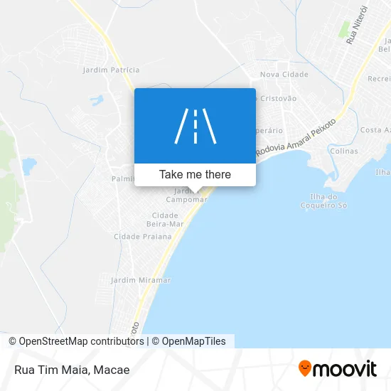 Rua Tim Maia map