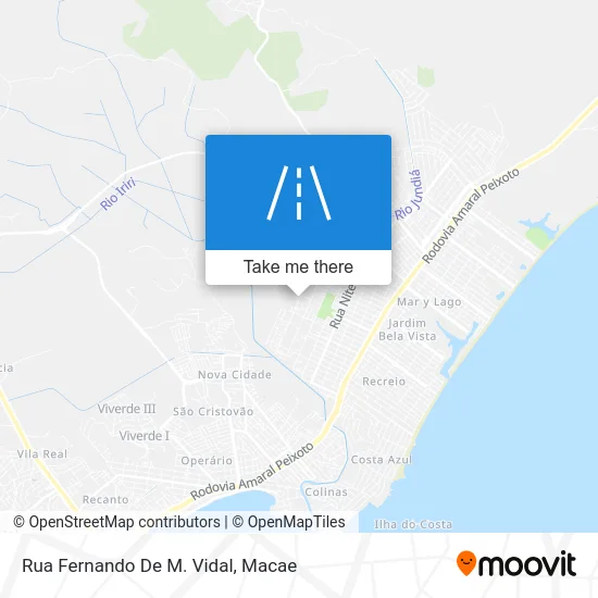 Rua Fernando De M. Vidal map