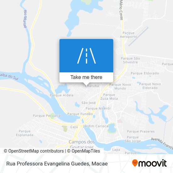 Rua Professora Evangelina Guedes map