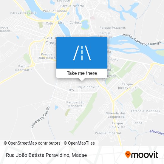 Rua João Batista Paravidino map