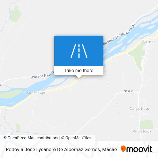 Rodovia José Lysandro De Albernaz Gomes map