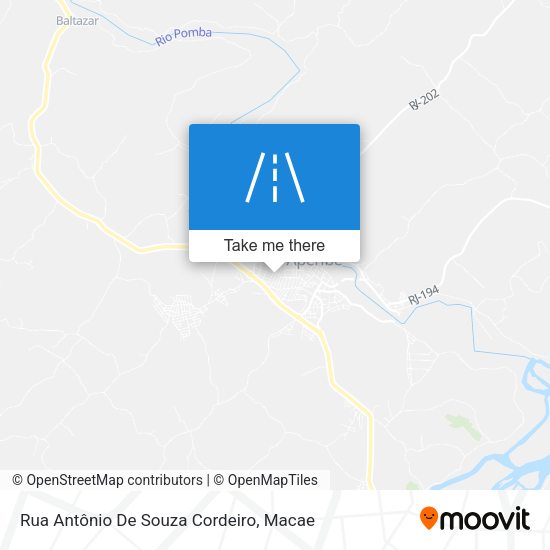 Rua Antônio De Souza Cordeiro map