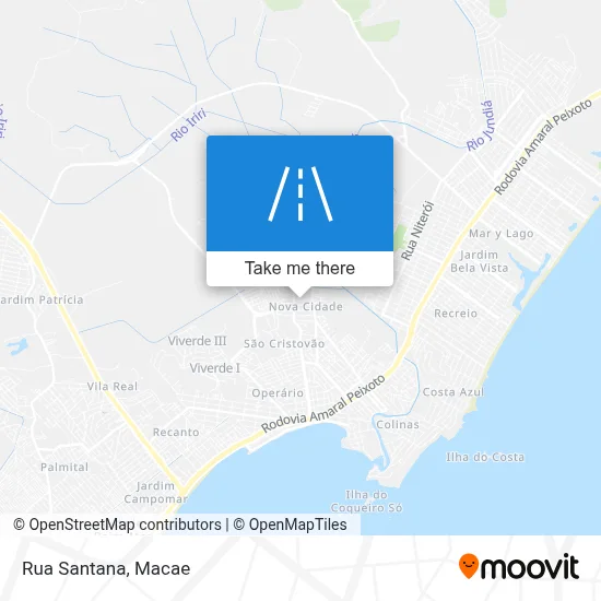 Rua Santana map