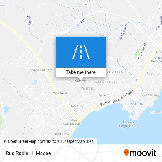 Rua Radial 1 map