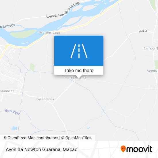 Avenida Newton Guaraná map
