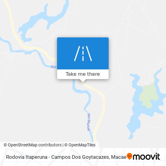 Rodovia Itaperuna - Campos Dos Goytacazes map