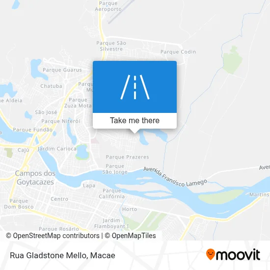 Rua Gladstone Mello map