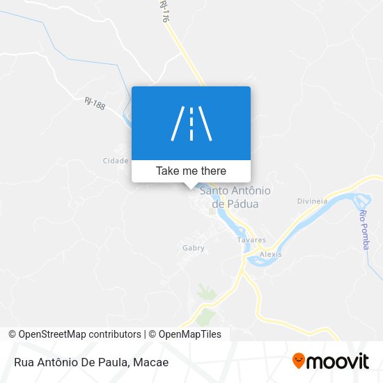 Rua Antônio De Paula map