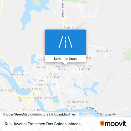Rua Juvenal Francisco Das Caldas map