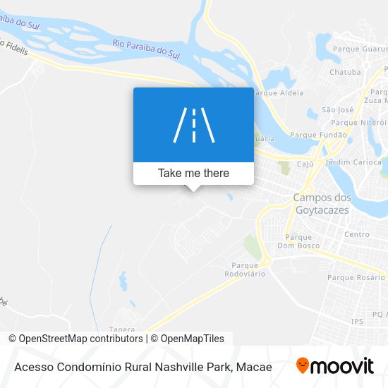 Acesso Condomínio Rural Nashville Park map