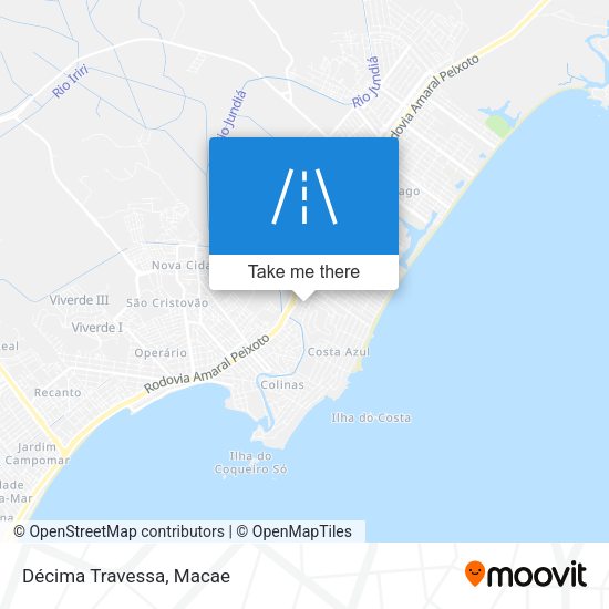 Décima Travessa map