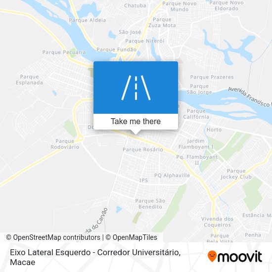 Eixo Lateral Esquerdo - Corredor Universitário map