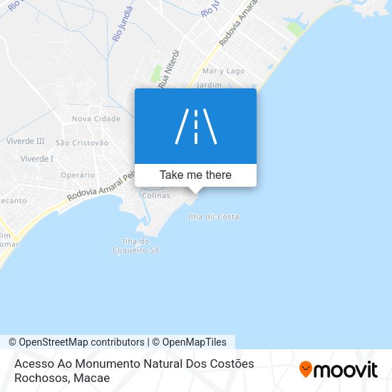 Acesso Ao Monumento Natural Dos Costões Rochosos map