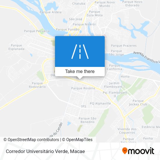 Corredor Universitário Verde map