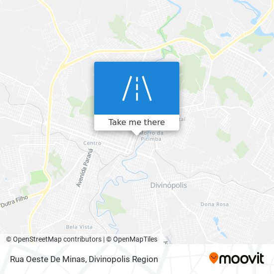 Mapa Rua Oeste De Minas