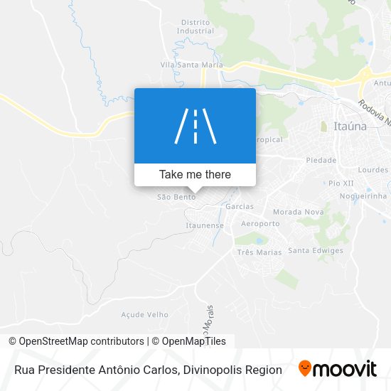 Rua Presidente Antônio Carlos map