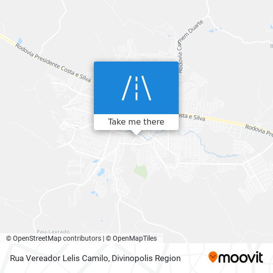 Mapa Rua Vereador Lelis Camilo