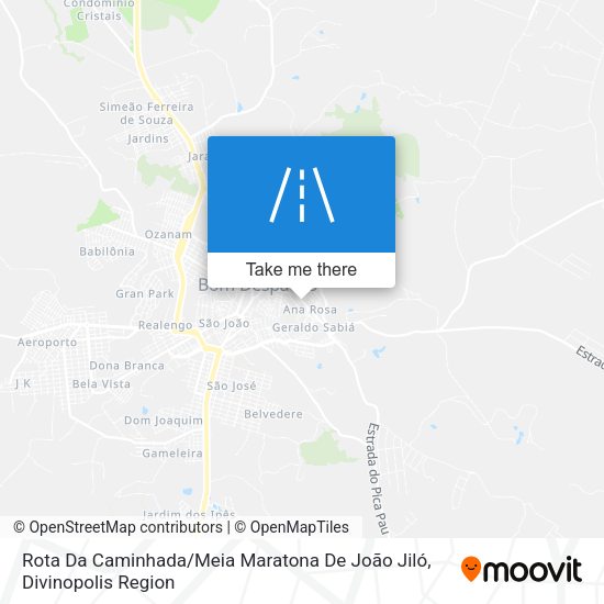 Rota Da Caminhada / Meia Maratona De João Jiló map