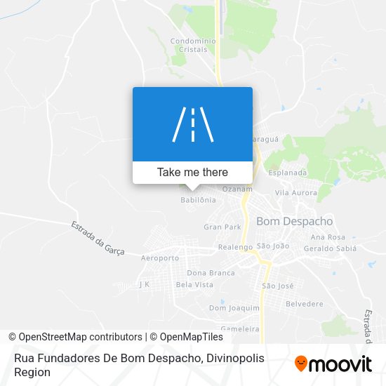 Rua Fundadores De Bom Despacho map