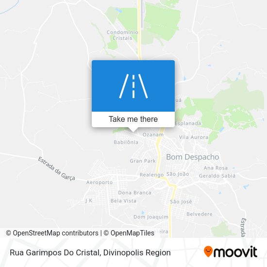 Rua Garimpos Do Cristal map