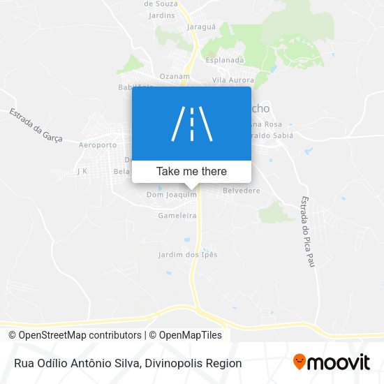 Rua Odílio Antônio Silva map