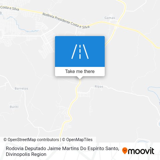 Rodovia Deputado Jaime Martins Do Espírito Santo map