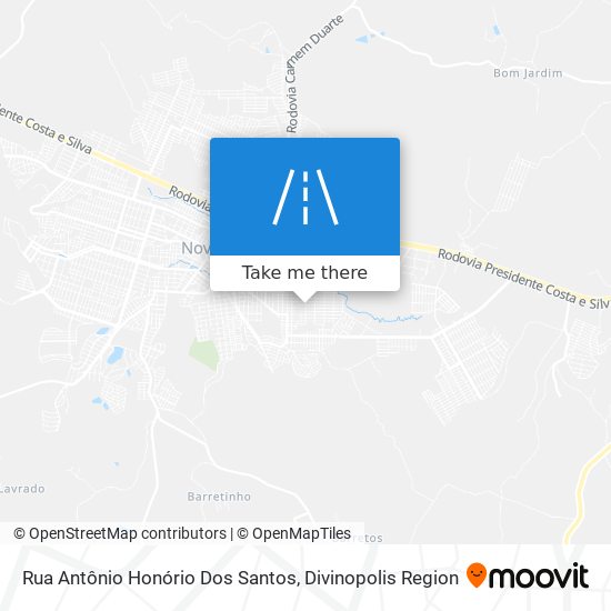 Mapa Rua Antônio Honório Dos Santos