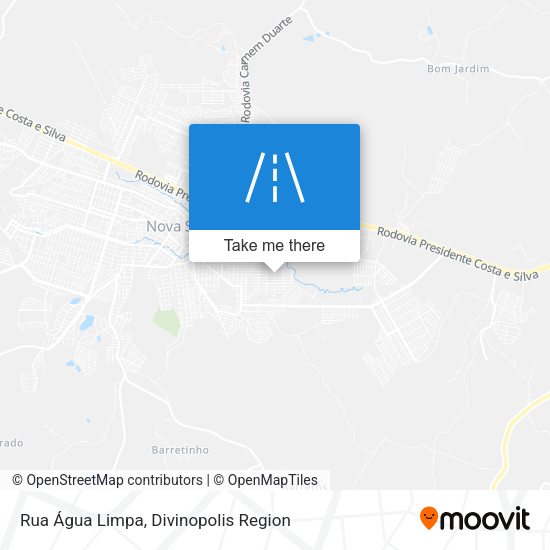 Rua Água Limpa map