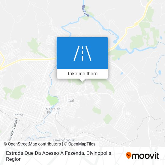 Estrada Que Da Acesso A Fazenda map