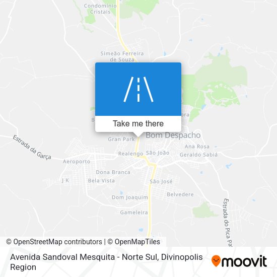Avenida Sandoval Mesquita - Norte Sul map