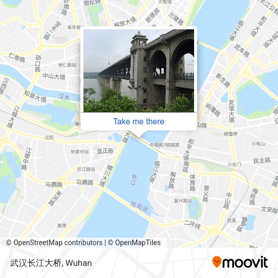 武汉长江大桥 map