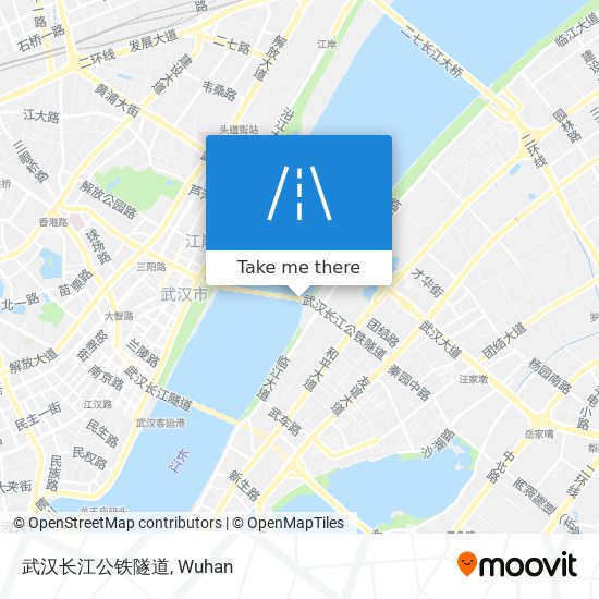 武汉长江公铁隧道 map