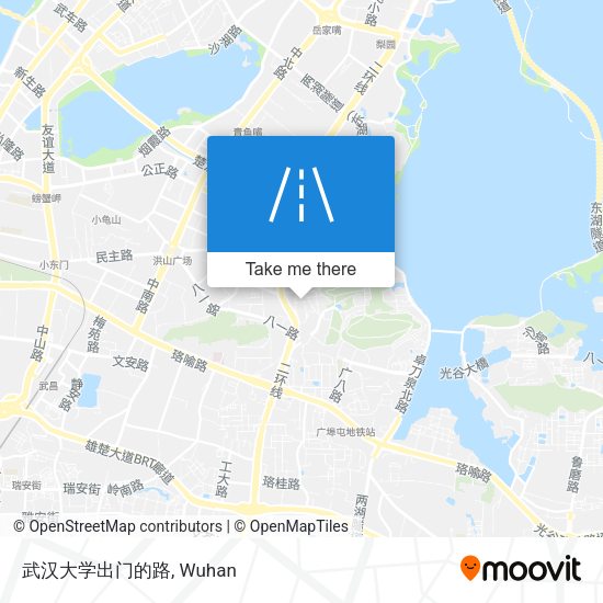 武汉大学出门的路 map