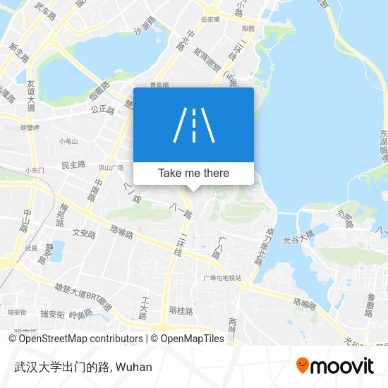 武汉大学出门的路 map