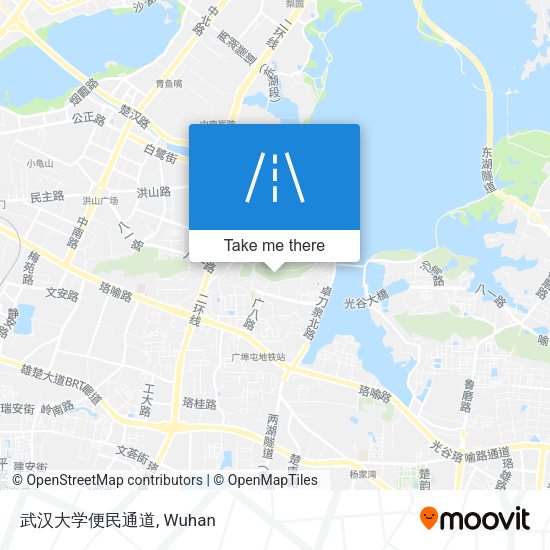 武汉大学便民通道 map