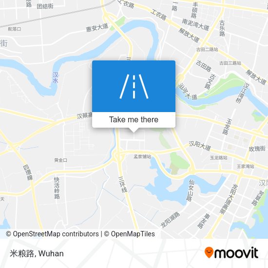 米粮路 map