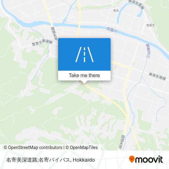 名寄美深道路;名寄バイパス map