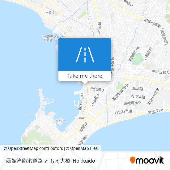 函館湾臨港道路 ともえ大橋 map