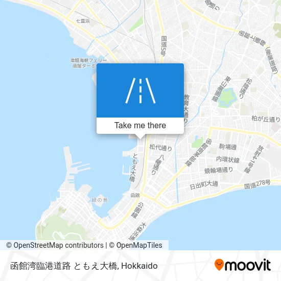 函館湾臨港道路 ともえ大橋 map